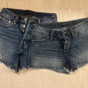 Lucky Brand Faded Blue Distressed Denim Cutoff Shorts